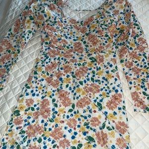 Goodnight Macaroon Floral Embroidered Long Sleeve Dress